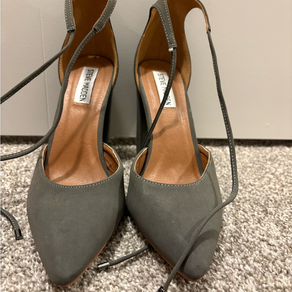 Steve Madden Gray Suede Stiletto Heels